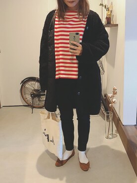 「orcival」｜「アイテム（ブルゾン）」を使った、iigg☺︎さん（レディース・154cm）の冬コーディネート