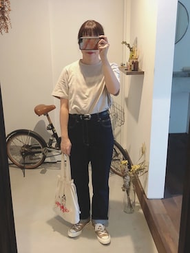 「GOOD ROCK SPEED（グッドロックスピード）のアイテム（バッグ）」を使った、iigg☺︎さん（レディース・154cm）の秋コーディネート