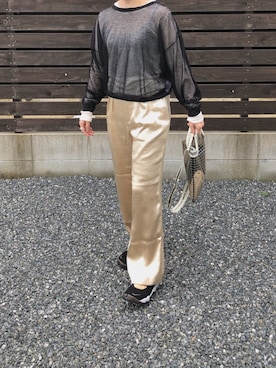 「KBF（ケイビーエフ）のアイテム（ニット/セーター）」を使った、iigg☺︎さん（レディース・154cm）の春コーディネート