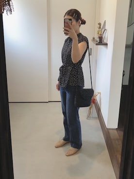 「H&M DIVIDED（エイチアンドエム　ディヴァイデッド）のアイテム（バッグ）」を使った、iigg☺︎さん（レディース・154cm）の夏コーディネート