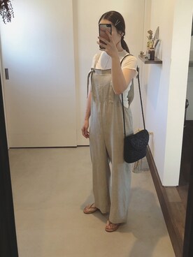 「ZARA（ザラ）のアイテム（サロペット/オーバーオール）」を使った、iigg☺︎さん（レディース・154cm）の夏コーディネート