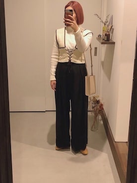 「JOURNAL STANDARD relume（ジャーナルスタンダード　レリューム）のアイテム（ムートンコート）」を使った、iigg☺︎さん（レディース・154cm）の冬コーディネート
