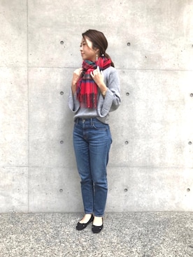 「H&M（エイチ・アンド・エム）のアイテム（バレエシューズ）」を使った、krさん（レディース・156cm）の秋コーディネート