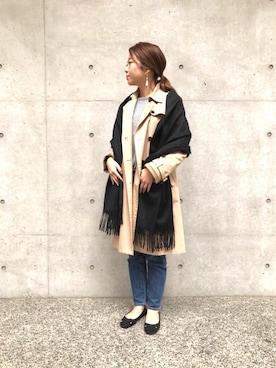 「H&M（エイチ・アンド・エム）のアイテム（バレエシューズ）」を使った、krさん（レディース・156cm）の秋コーディネート