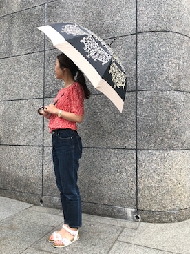 「アイテム（長傘）」を使った、krさん（レディース・156cm）の夏コーディネート
