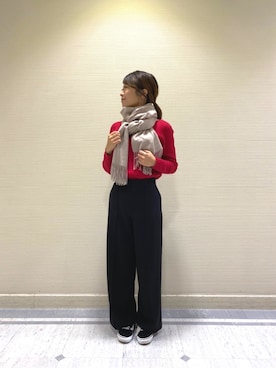 「アイテム（ストール/ショール）」を使った、krさん（レディース・156cm）の冬コーディネート