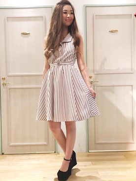 「REDYAZEL（レディアゼル）のアイテム（シャツワンピース）」を使った、mayugero_128さん（レディース・163cm）の春コーディネート