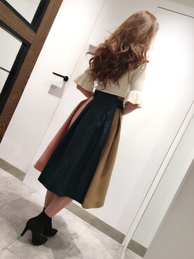 mayugero_128さんの「【TVオンエアー】カラーブロック配色スカート　◆」を使ったコーディネート