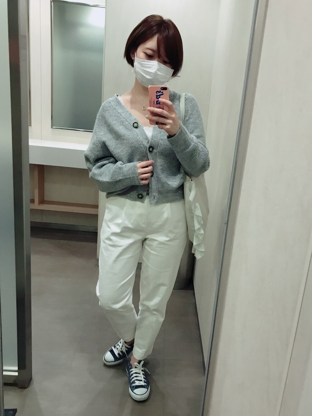 「秋服準備はじめました、GU、UNIQLO、秋」｜「GUのアイテム（ニット/セーター、グレー系）」を使った、はる◟̊◞̊さん（レディース・156cm）の秋コーディネートの1枚目の写真