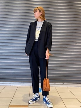 Saki Tomitaさん（レディース・169cm）の冬コーディネート