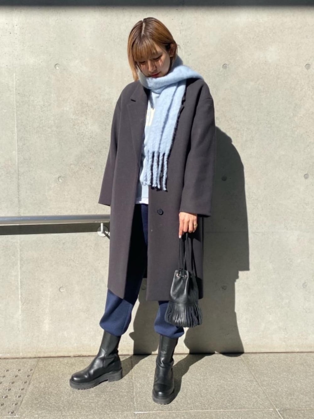 BY HAMILTON WOOL MIX ドロップショルダーテーラーコート ∴を使った