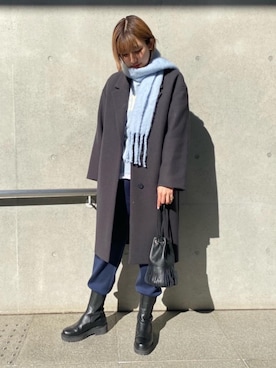 HAMILTON WOOL MIX ドロップショルダーテーラーコート BY HAMILTON WOOL MIX ドロップショルダーテーラーコート ∴を
