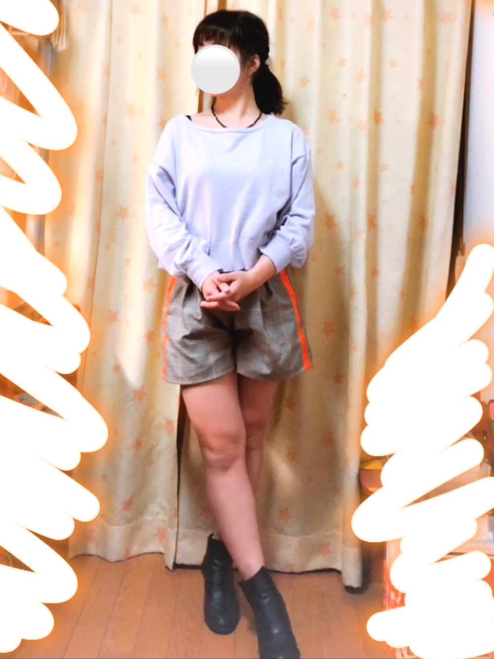 「オシャレパッソ、PASSO、秋のコーデ、PR、おしゃれさんと繋がりたい、低身長、チェックパンツ、２WAYトップス」｜「NiCORONのグレンチェックショートパンツ○（その他パンツ、ブラウン系）」を使った、Maiko さん（レディース・152cm）の秋コーディネートの1枚目の写真