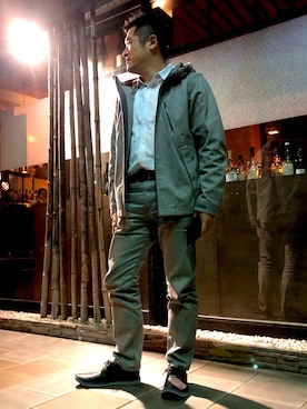 「DIESEL（ディーゼル）のアイテム（財布/小物）」を使った、高崎保典さん（メンズ・177cm）の冬コーディネート