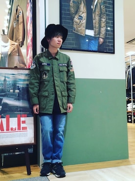 「TYPE BLUE（タイプブルー）のアイテム」を使った、takuroさん（メンズ・163cm）の冬コーディネート