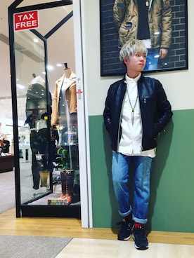 「TYPE BLUE（タイプブルー）のアイテム（パンツ）」を使った、takuroさん（メンズ・163cm）の冬コーディネート