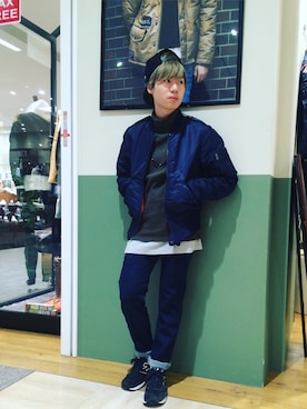 「TYPE BLUE（タイプブルー）のアイテム」を使った、takuroさん（メンズ・163cm）の冬コーディネート