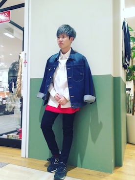 「AVIREX（アヴィレックス）のアイテム（ブルゾン）」を使った、takuroさん（メンズ・163cm）の冬コーディネート