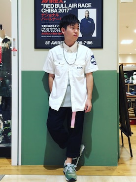 「TYPE BLUE（タイプブルー）のアイテム（トップス）」を使った、takuroさん（メンズ・163cm）の春コーディネート