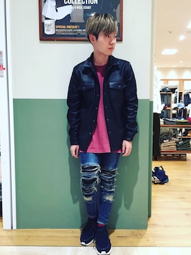「ストリート系」｜「アイテム（ミリタリージャケット）」を使った、takuroさん（メンズ・163cm）の夏コーディネート