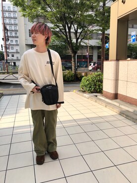 「TYPE BLUE（タイプブルー）のアイテム（ニット/セーター）」を使った、takuroさん（メンズ・163cm）の夏コーディネート