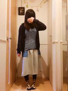 「rough（ラフ）のアイテム」を使った、きいろいみみずさん（レディース・149cm）の冬コーディネート