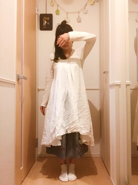 「rough（ラフ）のアイテム」を使った、きいろいみみずさん（レディース・149cm）の春コーディネート