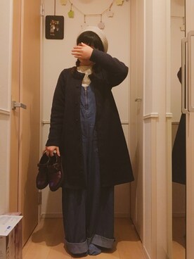 「Samansa Mos2 blue（サマンサモスモスブルー）のアイテム（ハンチング/ベレー帽）」を使った、きいろいみみずさん（レディース・149cm）の春コーディネート