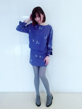 「MONKI（モンキ）のアイテム（シューズ）」を使った、Crystalさん（レディース・171cm）の春コーディネート