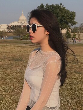 「planet（planet）のアイテム（トップス）」を使った、Amyさん（レディース・161cm）の春コーディネート