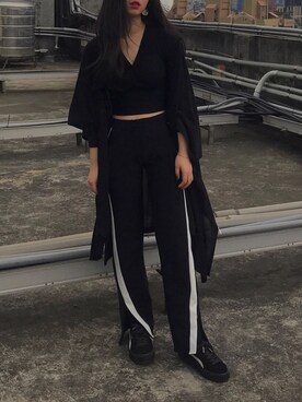 「アイテム（ステンカラーコート）」を使った、Amyさん（レディース・161cm・10代）の春コーディネート