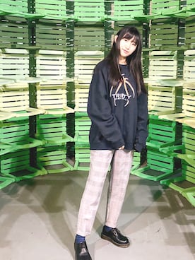「PULL&BEAR（プルアンドベア）のアイテム（スラックス）」を使った、pei peiさん（レディース・166cm）の春コーディネート