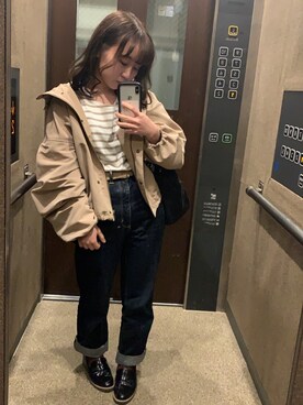 「apres jour（アプレジュール）のアイテム（マウンテンパーカー）」を使った、カエさん（レディース・147cm）の春コーディネート