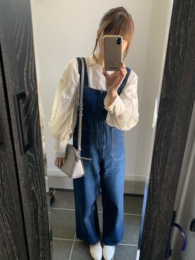 「cepo（セポ）のアイテム（オールインワン・サロペット）」を使った、JcoRo☀︎さん（レディース・158cm）の春コーディネート