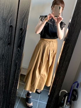 「WORKS（ワークス）のアイテム」を使った、JcoRo☀︎さん（レディース・158cm）の夏コーディネート