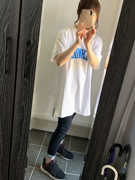 「Champion（チャンピオン）のアイテム（チュニック）」を使った、JcoRo☀︎さん（レディース・158cm）の春コーディネート