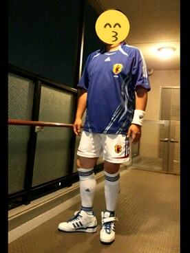ジャージを使った サッカー日本代表応援コーデ のメンズ人気ファッションコーディネート Wear