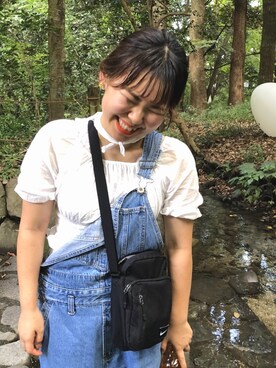 「NIKE(ナイキ)のアイテム(ショルダーバッグ)」を使った、コモさん(レディース・156cm)の秋コーディネート