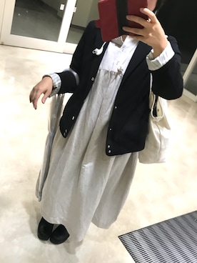 「FRAPBOIS（フラボア）のアイテム（テーラードジャケット）」を使った、ゆうき。さん（レディース・159cm）の秋コーディネート