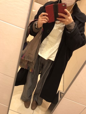 「Sunny clouds（サニークラウズ）のアイテム（その他アウター）」を使った、ゆうき。さん（レディース・159cm）の冬コーディネート