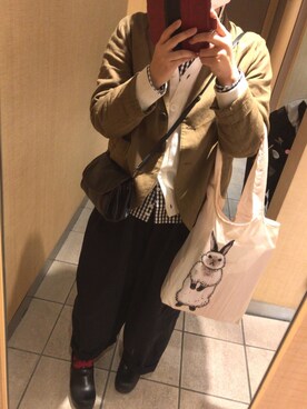 「Sunny clouds（サニークラウズ）のアイテム（その他アウター）」を使った、ゆうき。さん（レディース・159cm）の春コーディネート
