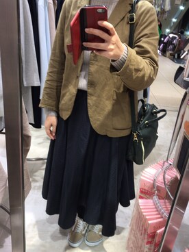 「Sunny clouds（サニークラウズ）のアイテム（その他アウター）」を使った、ゆうき。さん（レディース・159cm）の春コーディネート