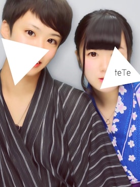 「しまむら（シマムラ）のアイテム（浴衣）」を使った、teTeさん（レディース・164cm）の秋コーディネート