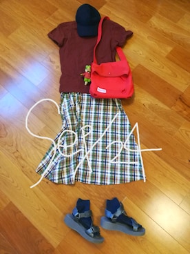 「Relate（リレート）のアイテム」を使った、みどりいろのたねさん（レディース・157cm）の秋コーディネート