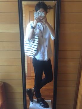 「HERE'S（HERE'S）のアイテム（トップス）」を使った、じゅんさん（メンズ・180cm）の春コーディネート