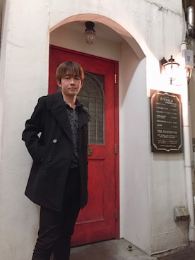 「A.P.C.（アーペーセー）のアイテム（チェスターコート）」を使った、ぎんのすけさん（メンズ・168cm）の春コーディネート