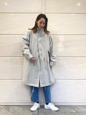 「URBAN RESEARCH Sonny Label（アーバンリサーチサニーレーベル）のアイテム（モッズコート）」を使った、みなみんさん（レディース・163cm）の冬コーディネート