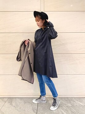 「Moname（モナーム）のアイテム（パンツ）」を使った、みなみんさん（レディース・163cm）の冬コーディネート