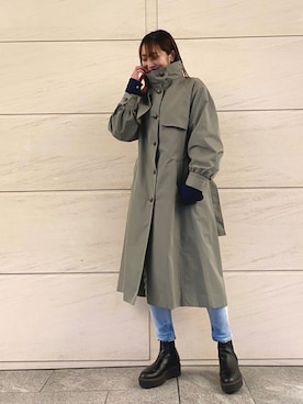 「URBAN RESEARCH Sonny Label（アーバンリサーチサニーレーベル）のアイテム（トレンチコート）」を使った、みなみんさん（レディース・163cm）の冬コーディネート