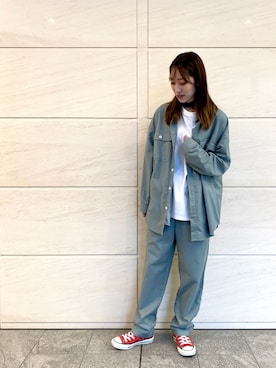 「URBAN RESEARCH Sonny Label（アーバンリサーチサニーレーベル）のアイテム（セットアップ）」を使った、みなみんさん（レディース・163cm）の春コーディネート